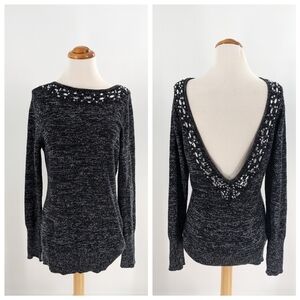 Victoria Secret open back metallic sweater Size M/L